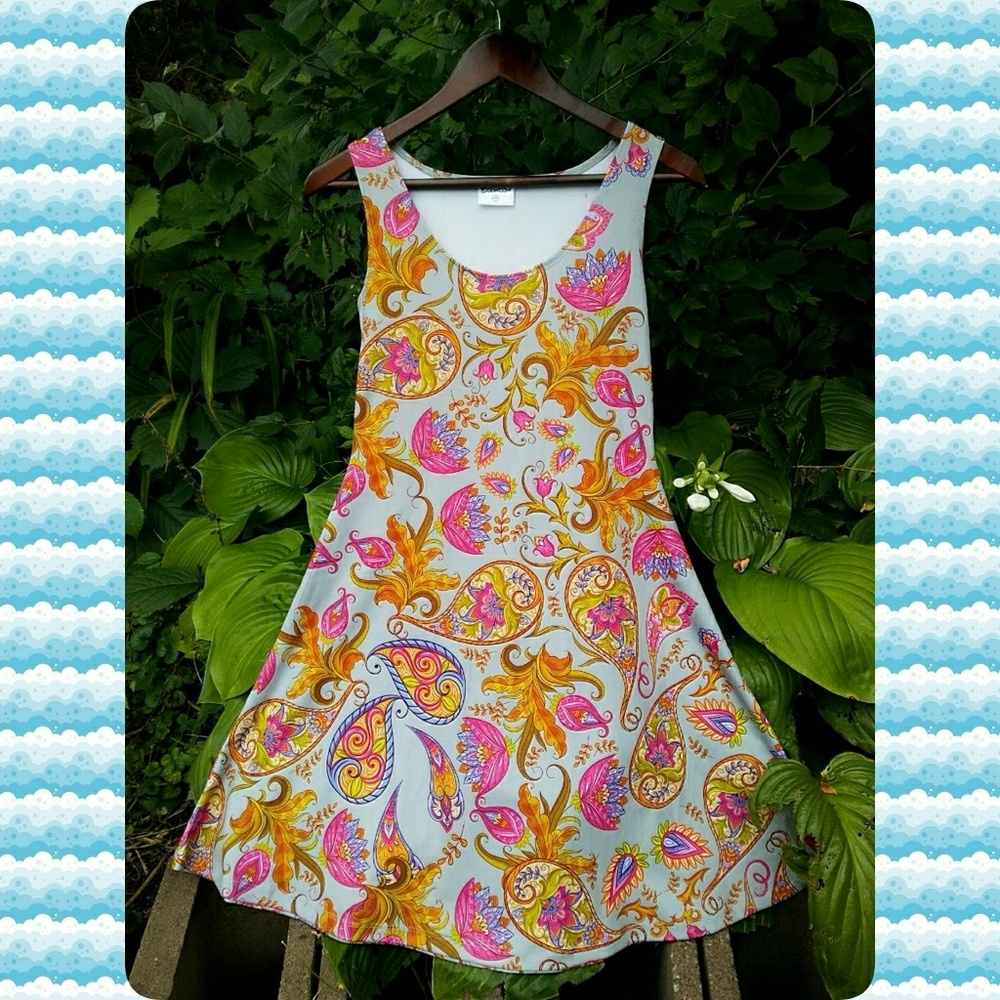 paisley print skater dress